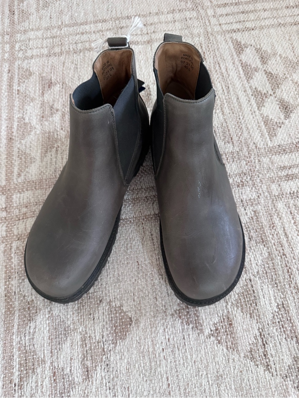 Men's Birkenstock Chelsea Boots - Dark Gray Leather Slip-On 11-11.5 US Size 45